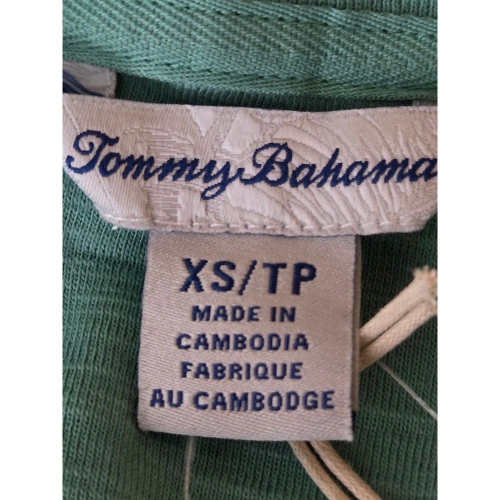 Women's size XS Tommy Bahama tank top Green Ashby Tank Sleeveless Cotton NWT - Picture 5 of 10